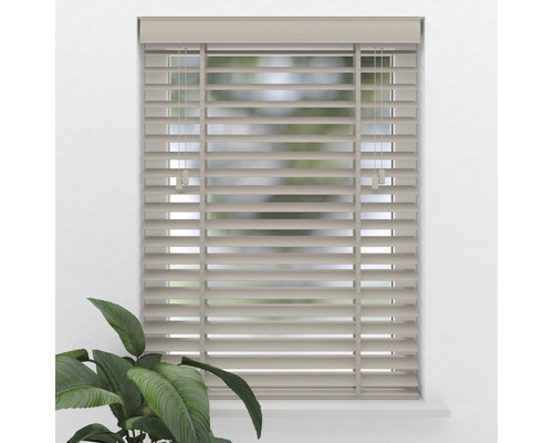Houten horizontale jaloezie voor het raam