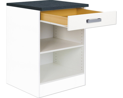 Keukenkast met lade, open schap en werkblad