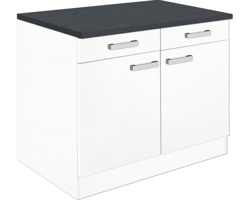 OPTIFIT Onderkast met schuiflade en draaideur Salo214 wit 100x60x84,8 cm Onderkast met werkblad en twee deuren