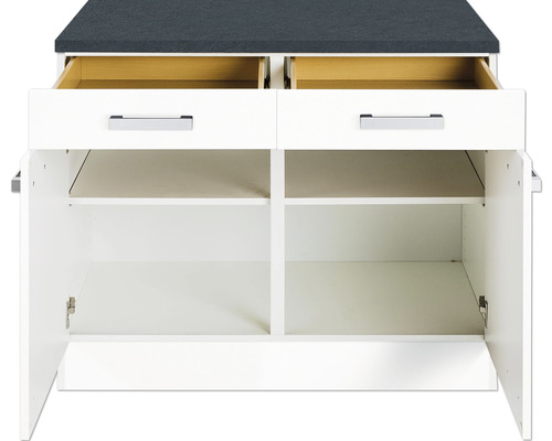 Wastafelonderkast met lades en open vakken