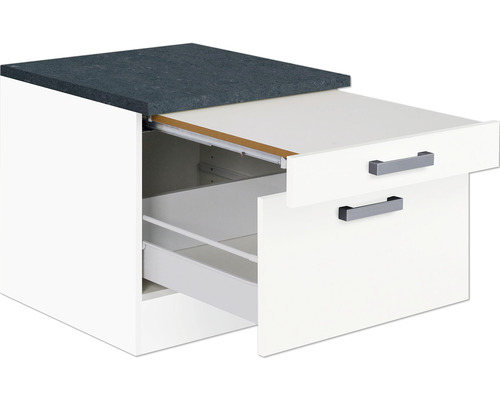 Keukenkast met werkblad en twee laden