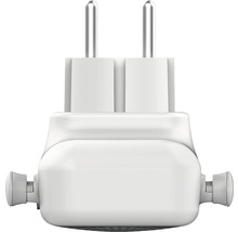 Witte geaarde adapterstekker met twee pinnen