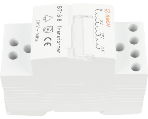 Rogy beltransformator BT16-8 met 8, 12 en 24 volt uitgangsspanning