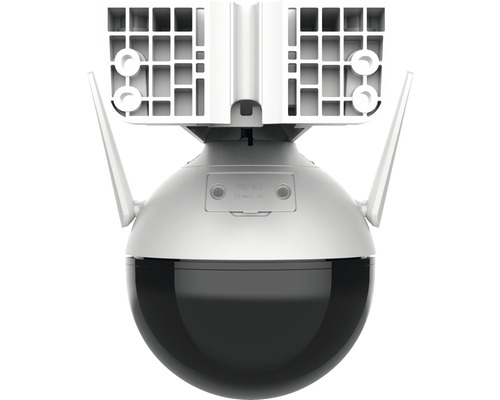 Bewakingscamera met antennes en montagevoorziening