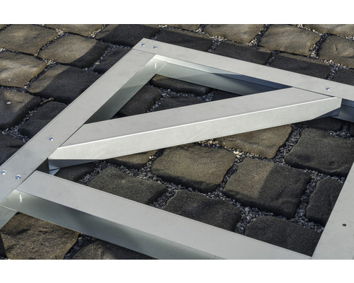 GLOBEL Fundamentframe 8x4 metaal zilver 113x234x5 cm GLOBEL Fundamentframe 8x4 metaal zilver 113x234x5 cm