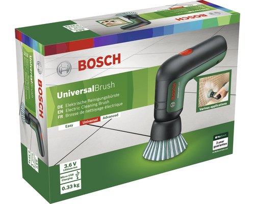 Verpakking van de Bosch UniversalBrush elektrische reinigingsborstel