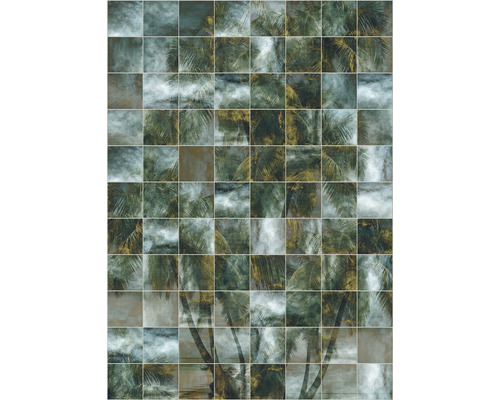 KOMAR Fotobehang vlies INX4-045 Ink Palm Puzzle 200x280 cm