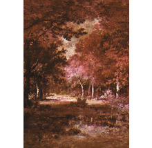 Schilderij van een boslandschap met bomen en vegetatie.