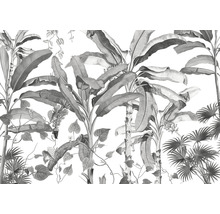 Behang met jungle-motief en planten