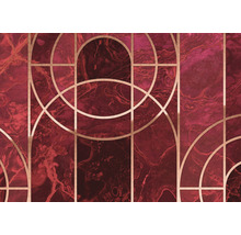Behang met marmer- en geometrisch patroon