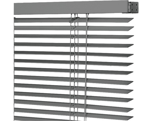 Grijze jaloezie voor raamdecoratie en privacy