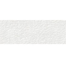 Witte wandbekleding met horizontale ribbelstructuur voor binnen.