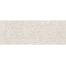 Decoratieve wandtegel met horizontaal ribbelpatroon.
