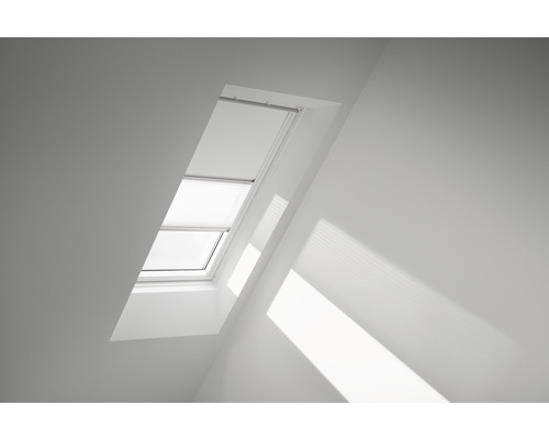 VELUX Verduisterend rolgordijn plus plissé handbediend DFD C02 1025SWL wit