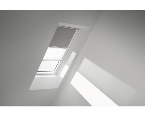 VELUX Verduisterend rolgordijn plus plissé handbediend DFD S08 0705SWL grijs