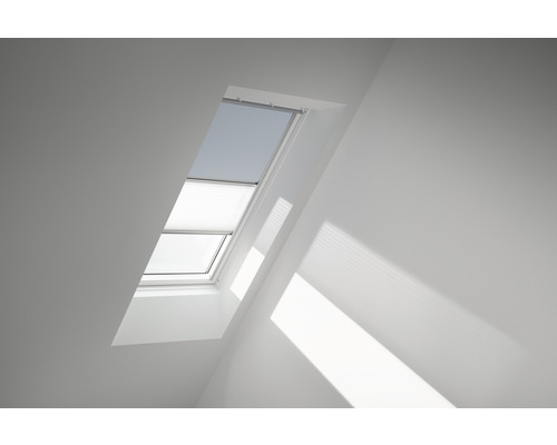 VELUX Verduisterend rolgordijn plus plissé handbediend DFD C02 4576S lichtblauw