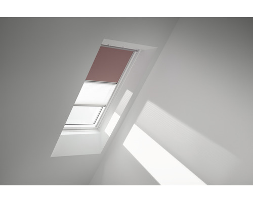 VELUX Verduisterend rolgordijn plus plissé handbediend DFD C02 4578SWL lichtroze