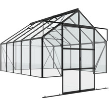 Glazen kas met stalen frame