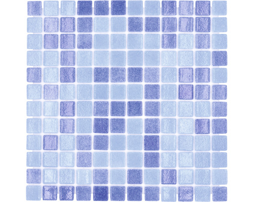Mozaïektegel glas VP1158PUR blauw 31,6x31,6 cm Vierkante mozaïektegel van glas