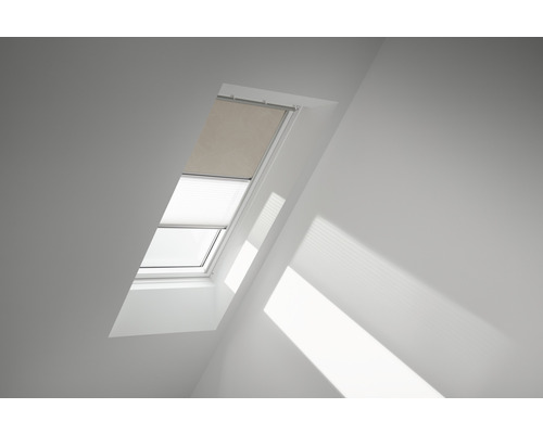 VELUX Verduisterend rolgordijn plus plissé handbediend DFD C02 4579SWL natural