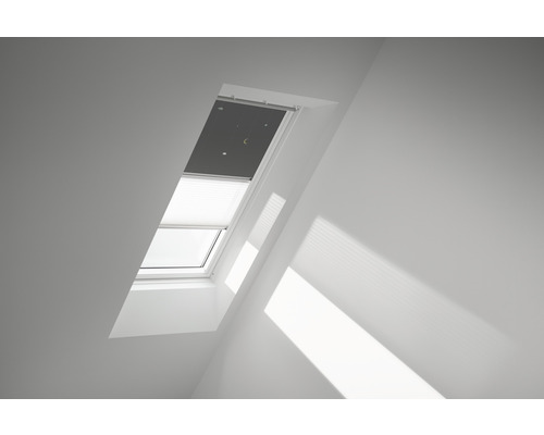 VELUX Verduisterend rolgordijn plus plissé handbediend DFD C02 4665S mobiel