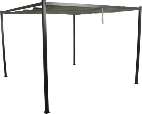 SENS-LINE Tuinpaviljoen Athene aluminium antraciet incl. zonnedoek 300x300x220 cm