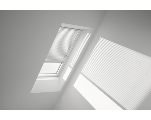 VELUX Jaloezie lichtdoorlatend handbediend PAL C02 7001SWL wit Dakvenster met jaloezie in interieur