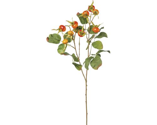 Kunstplant Rozenbotteltak oranje H 58 cm