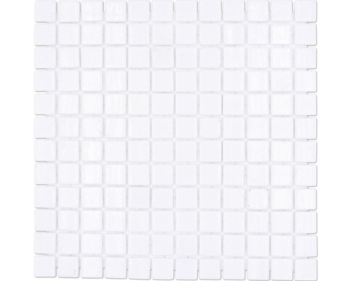 Mozaïektegel glas VP100PAT wit 31,6x31,6 cm Mozaïektegel met vierkante elementen