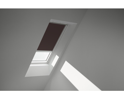 VELUX Rolgordijn verduisterend bediening op zonne-energie DSL C02 4559SWL donkerbruin Dakvenster met rolgordijn ter verduistering