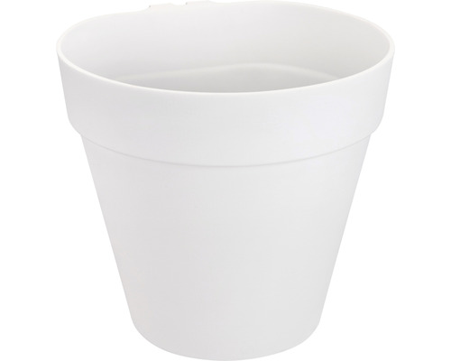 Witte kunststof bloempot