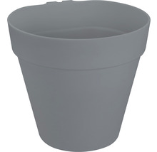 Grijze bloempot van kunststof