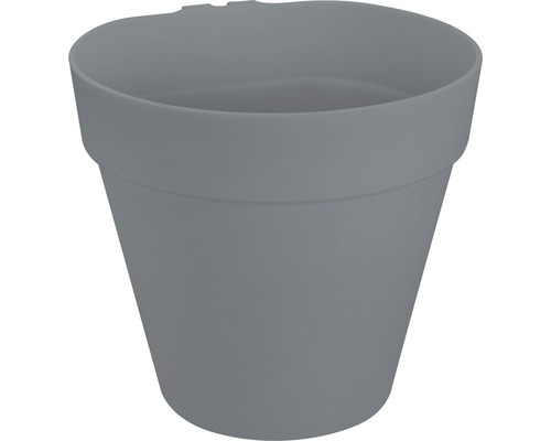 Grijze bloempot van kunststof