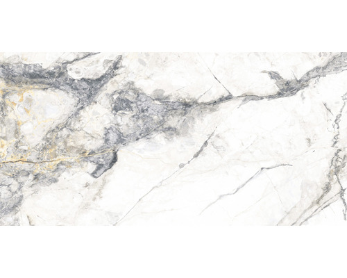 Marmeren tegel met grijze en gouden adering