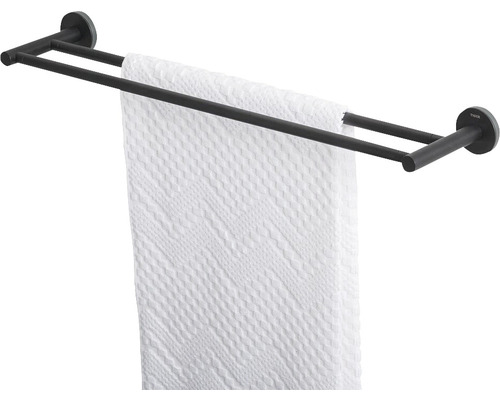 Dubbele handdoekhouder met handdoek
