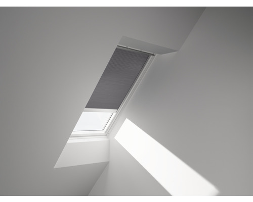 VELUX Plissé honingraat bediening op zonne-energie FSC C04 1163S grijs