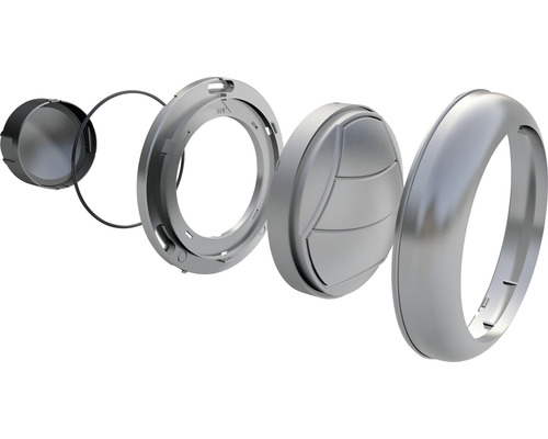 Overzicht van onderdelen van een led-wandlamp