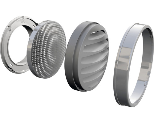 Onderdelen van een schotelventiel voor ventilatie