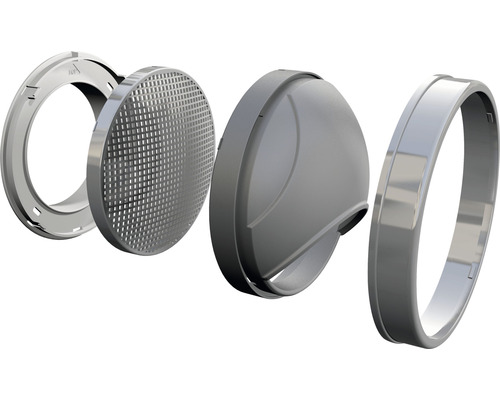 Explosietekening van een rond schotelventiel