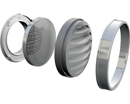 Explosietekening van een ronde schotelklep met insectenhor