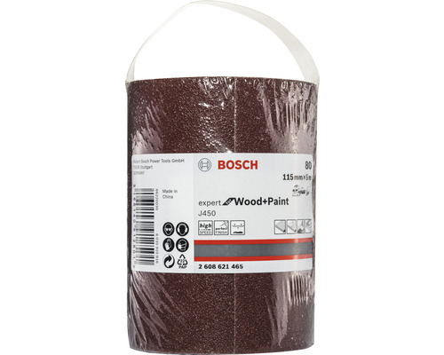 Bosch schuurpapierrol Expert Wood plus Paint, korrel 80, 115 millimeter maal 5 meter