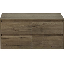 SANOX Badkamermeubel Pulse 120 cm - 4 laden tabacco incl. tabacco bovenblad