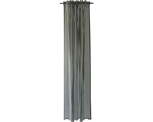 HOMING Gordijn met plooiband Juniper grijs 140x245 cm