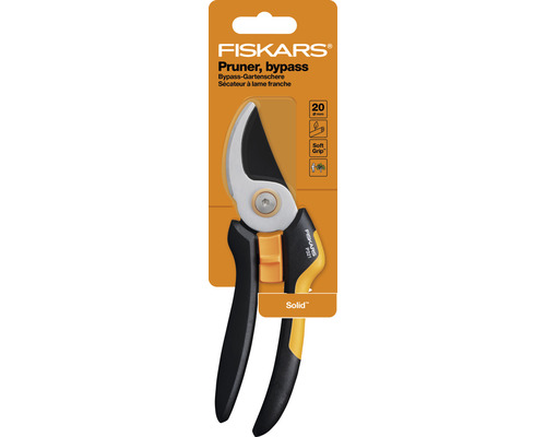 Fiskars Bypass snoeischaar op verpakking
