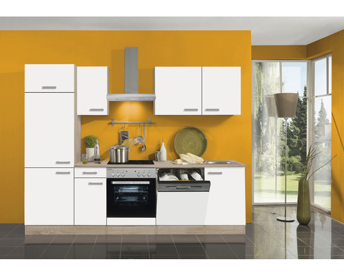 OPTIFIT Keukenblok met apparatuur Zamora214 wit mat 270x60 cm