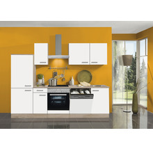 Moderne keuken met witte kasten, gootsteen, fornuis en vaatwasser tegen gele wand