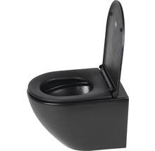 Spoelrandloos toilet Rimless compact incl. softclose wc-bril zwart-thumb-0