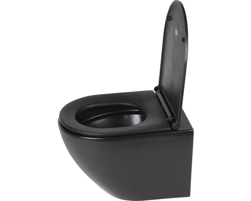 Spoelrandloos toilet Rimless compact incl. softclose wc-bril zwart-0