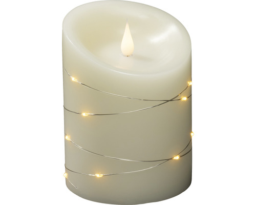 Decoratieve led-kaars met lichtslinger