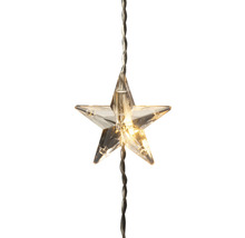 Stervormige lichtketting met warm witte LEDs
